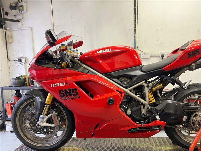 Ducati 1198S in SNS colours at SNS Motorcycles