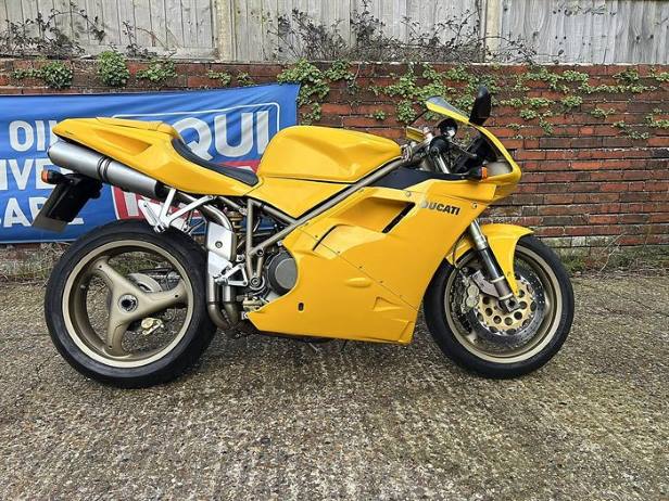 Ducati 748 in the workshop at SNS Motorcycles