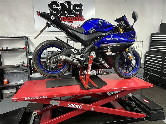 Yamaha R1, rear end at SNS Motorcycles